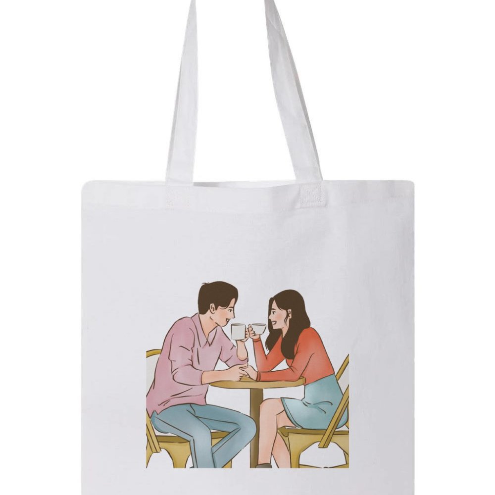 Cute Relationship Design Tote Bag